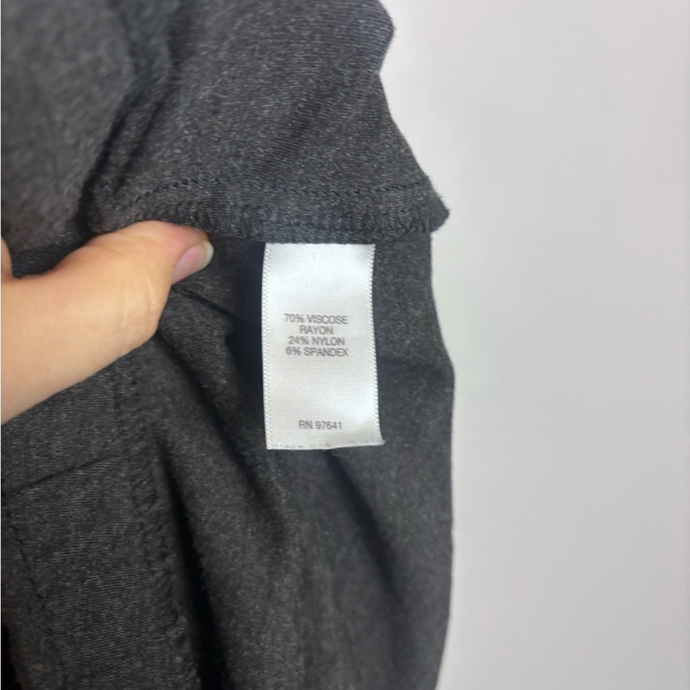 J. Jill Dark Charcoal Gray Casual Business Casual Ponte Leggings - Picture 8 of 8
